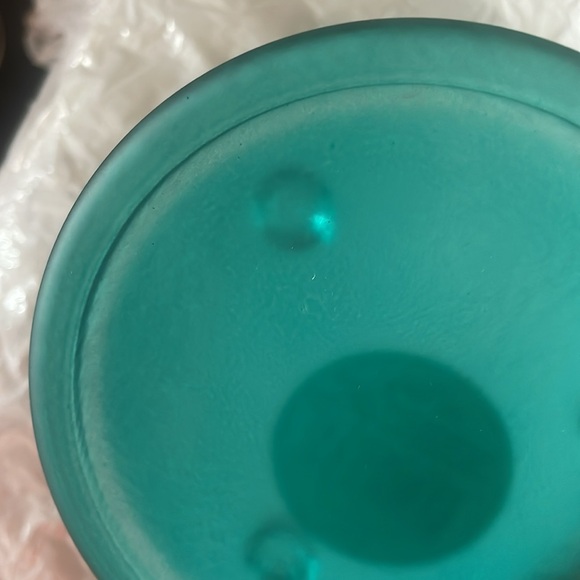 Glass Pillar Candle Holder 5” Matte Evergreen - Picture 6 of 8